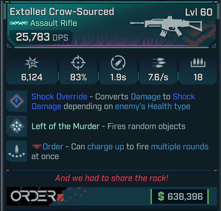 Borderlands 4⭐SET OF 5⭐ PEARLESCENT CROW-SOURCED ASSAULT RIFLE⭐ALL 5  ITEMS