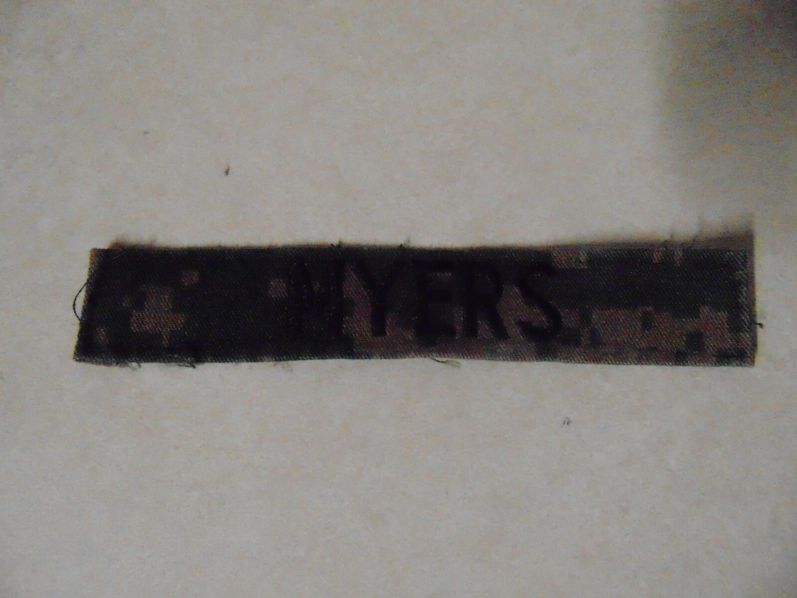 MILITARY PATCH US MARINE CORPS NAME TAPE TAG SEW ON MARPAT COMBAT USED MYERS