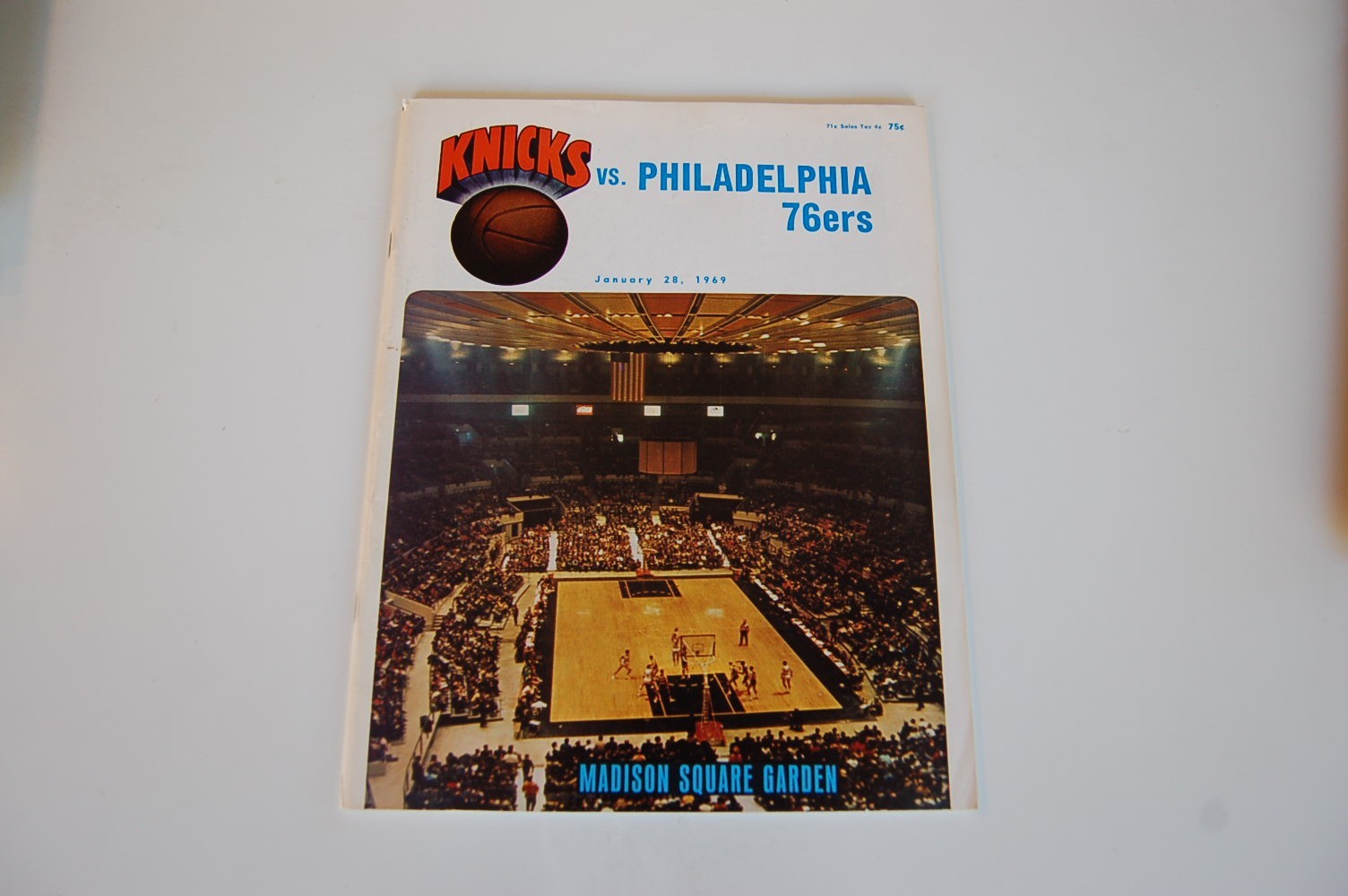 1969 New York Knicks - Philadelphia 76ers Basketball Program