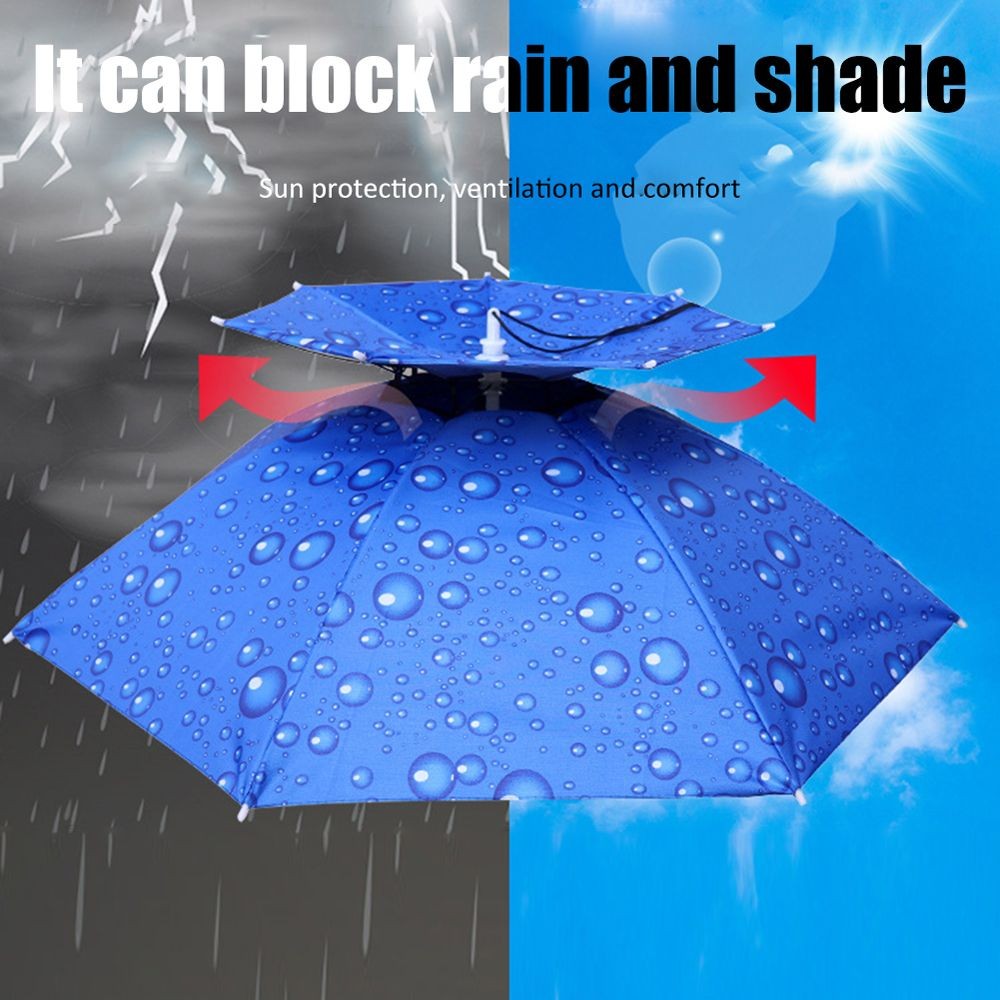 Foldable Sunscreen Caps Fishing Sunshade Headwear Umbrella Hat UV Protection