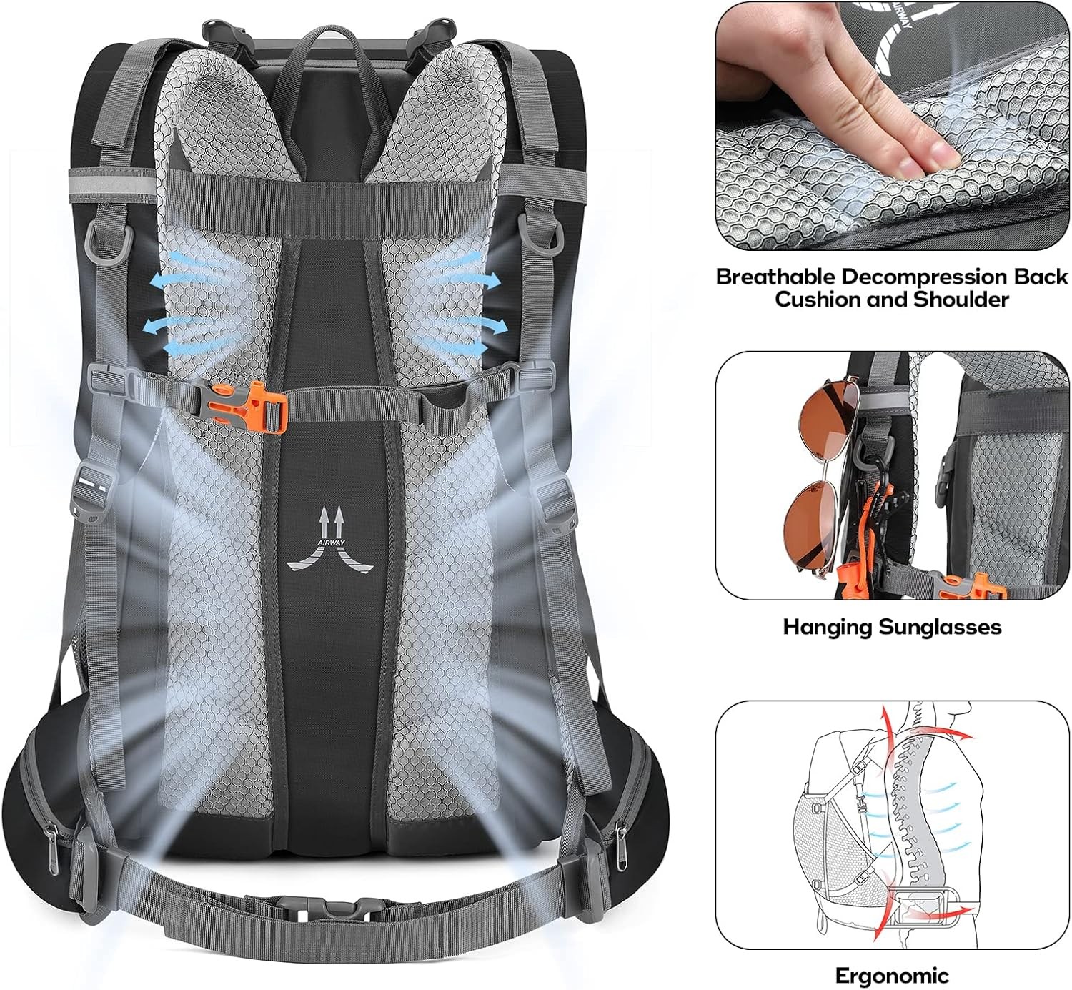 Hiking Backpack,Camping Backpack,40L Waterproof Hiking Daypack