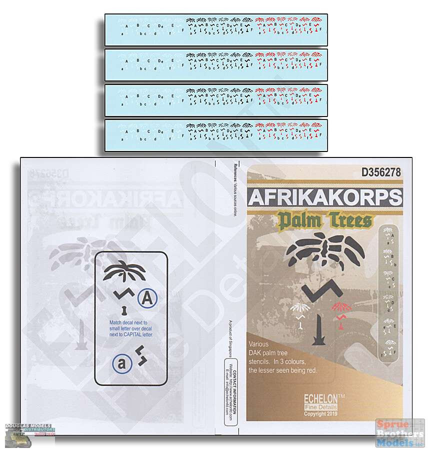 ECH356278 1:35 Echelon Decals - Afrika Korps Palm Trees