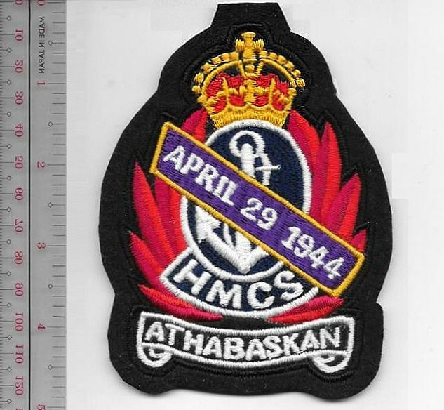 Canada Royal Navy RCN WWII HMCS Athabascan G07 Destroyer Tribal Class NO TARIFF