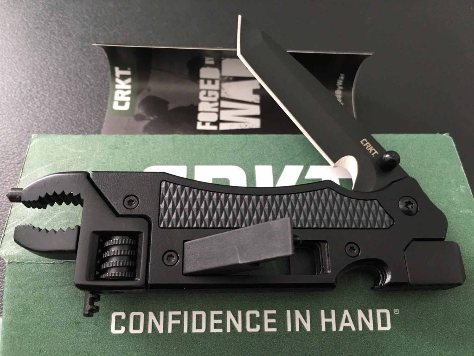 CRKT SEPTIMO Multi-Tool_Black Oxide_8Cr13MOV Tanto Blade_New In Box