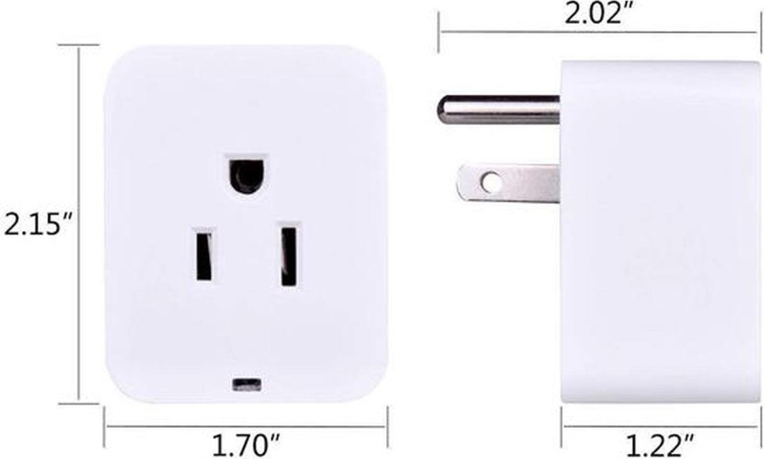 4 PACK Mini Smart 2.4G Wifi Plug Socket Outlet Work Alexa&Google Home Assistant