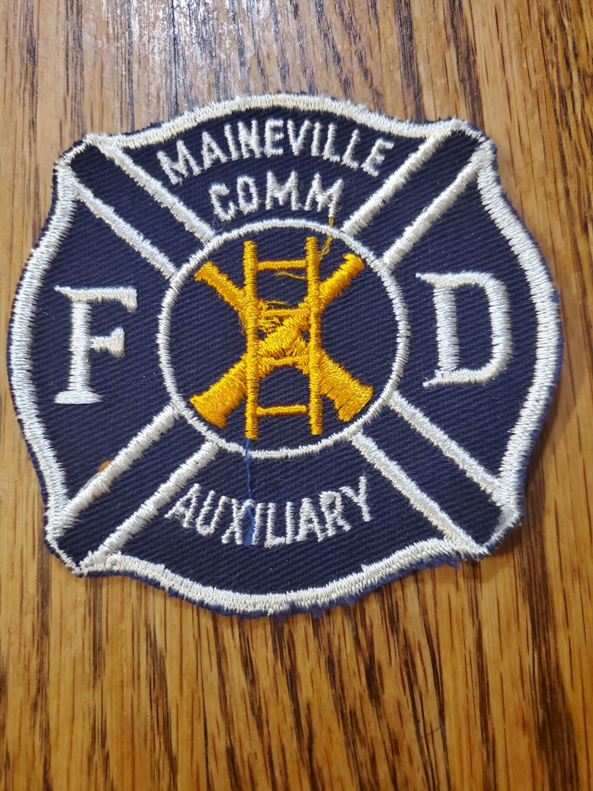 Vintage Maineville Community Auxiliary Fire Ohio OH Patch.
