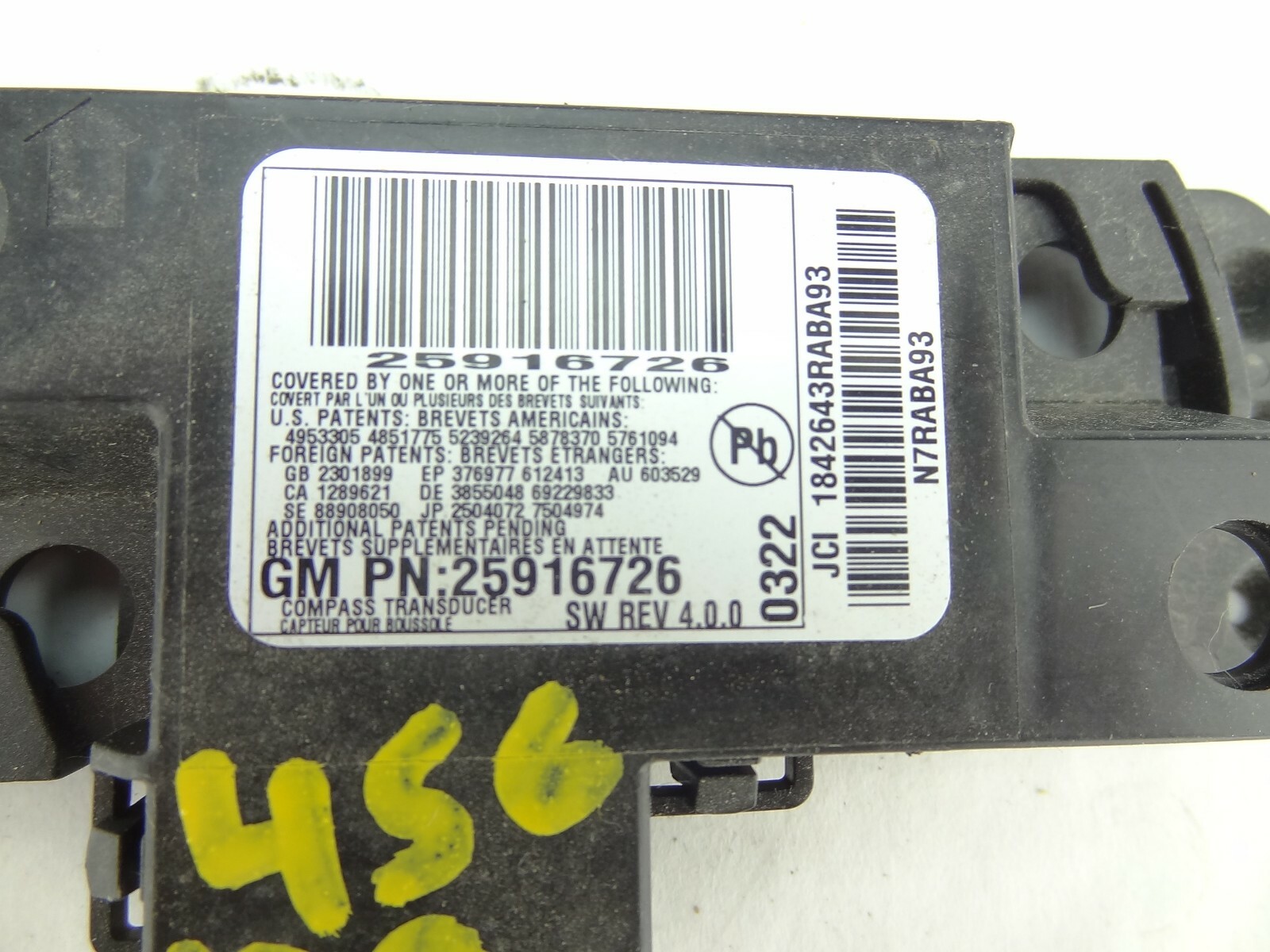 2011 Sierra Compass Module 25916726