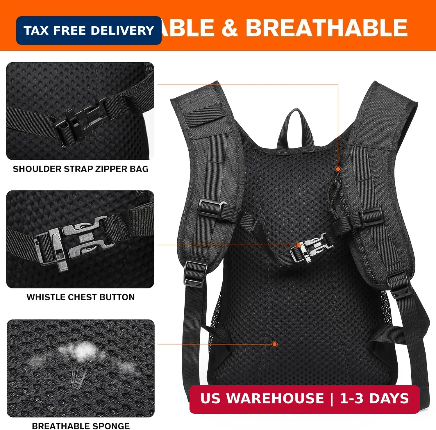 Hydration Backpack with Water Bladder for Hiking Tactical Hydration Pack for ...