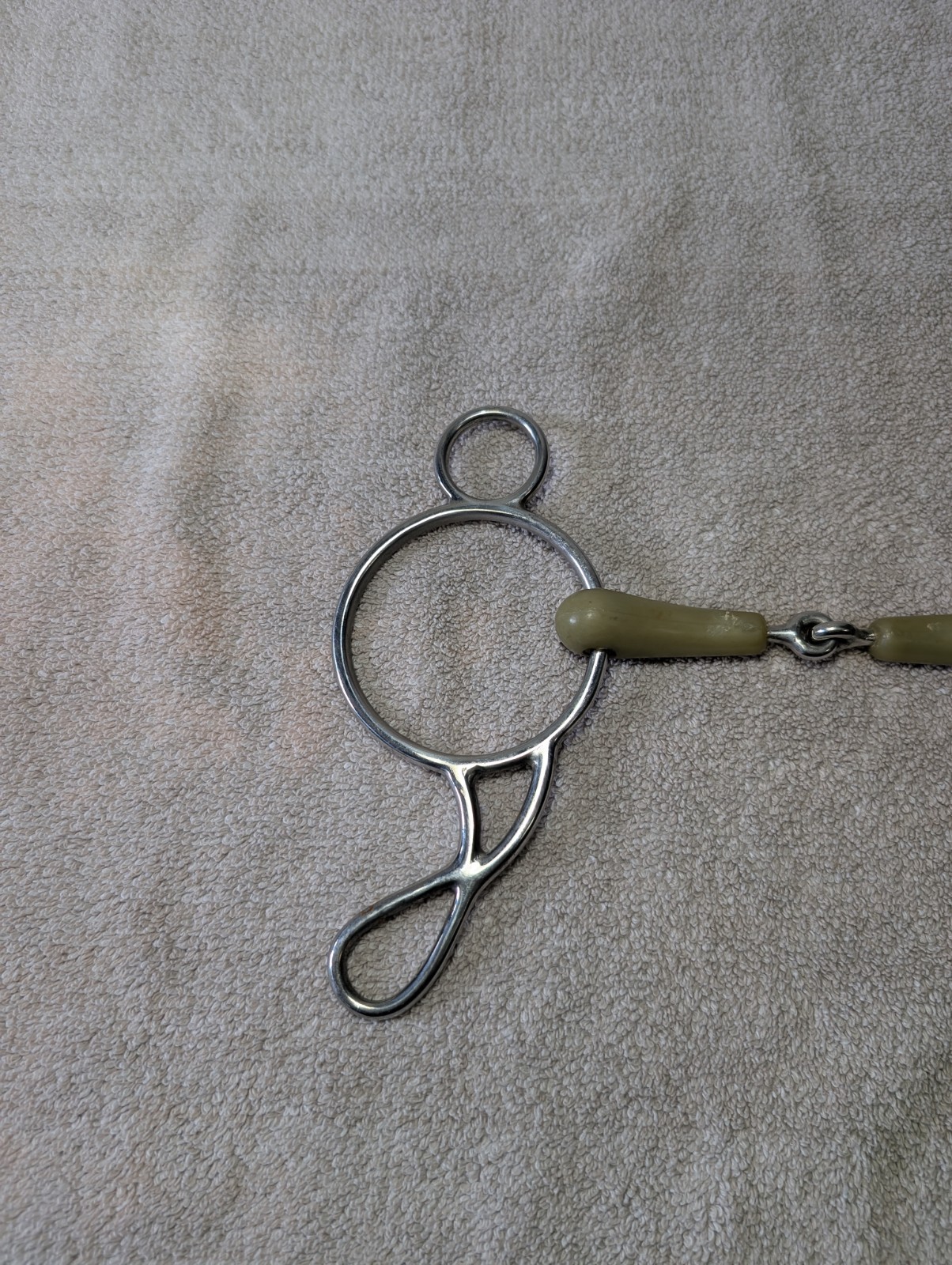 Equestrian Tack Horse Bit Flexi Snaffle With Large Rings Soft Mouth Bit