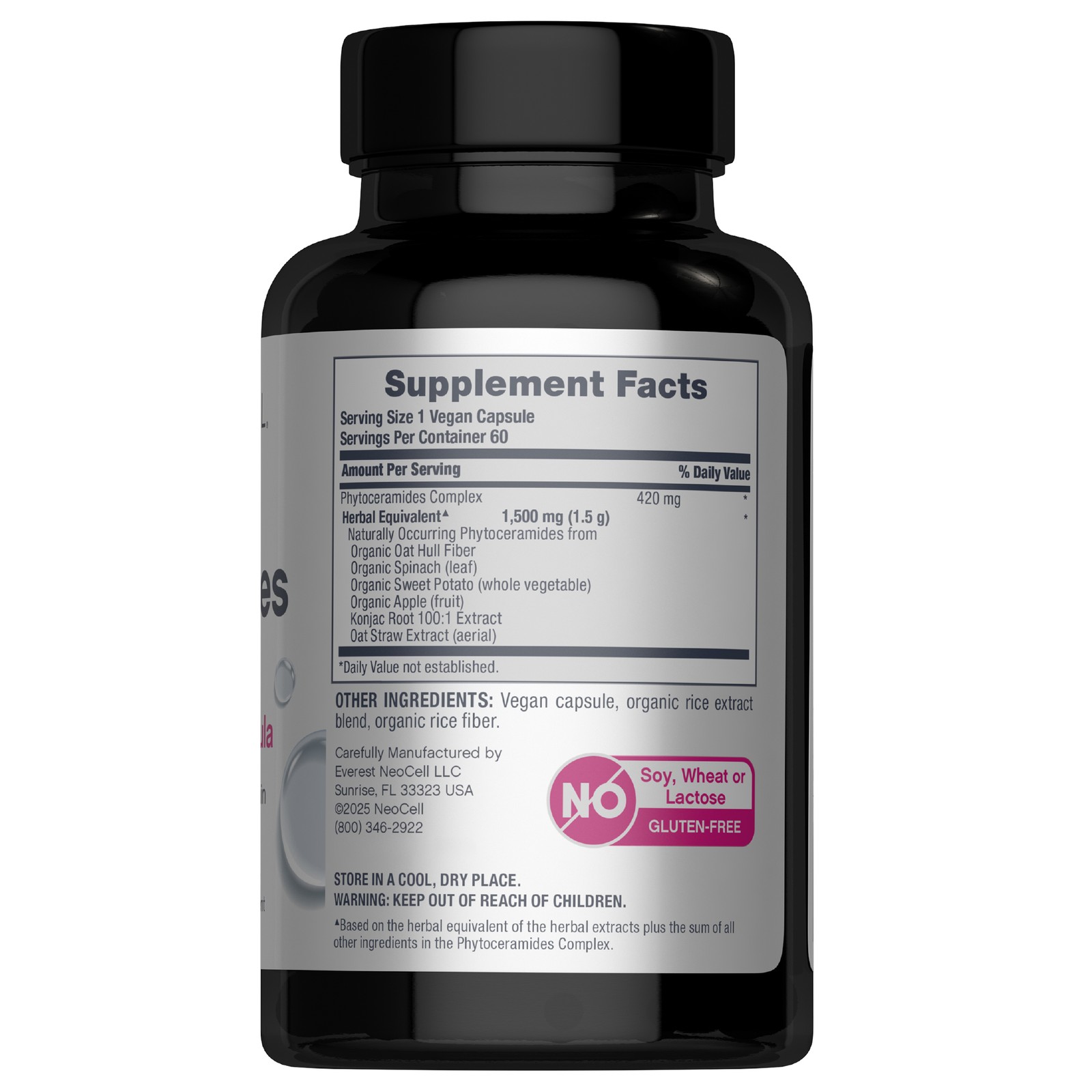 Phytoceramide Complex Supplement | 60 Vegan Capsules | by NeoCell