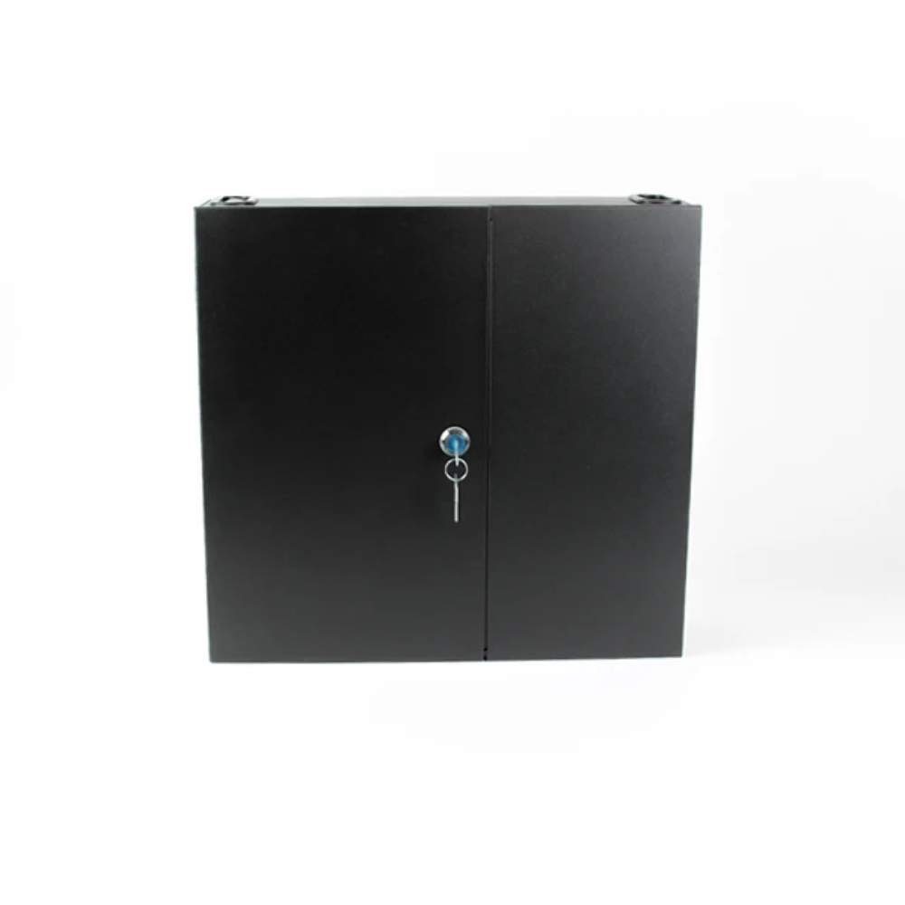 72LC OM3/OM4 Fiber 6 Panel Wall Enclosure Locking Splice Tray Spools