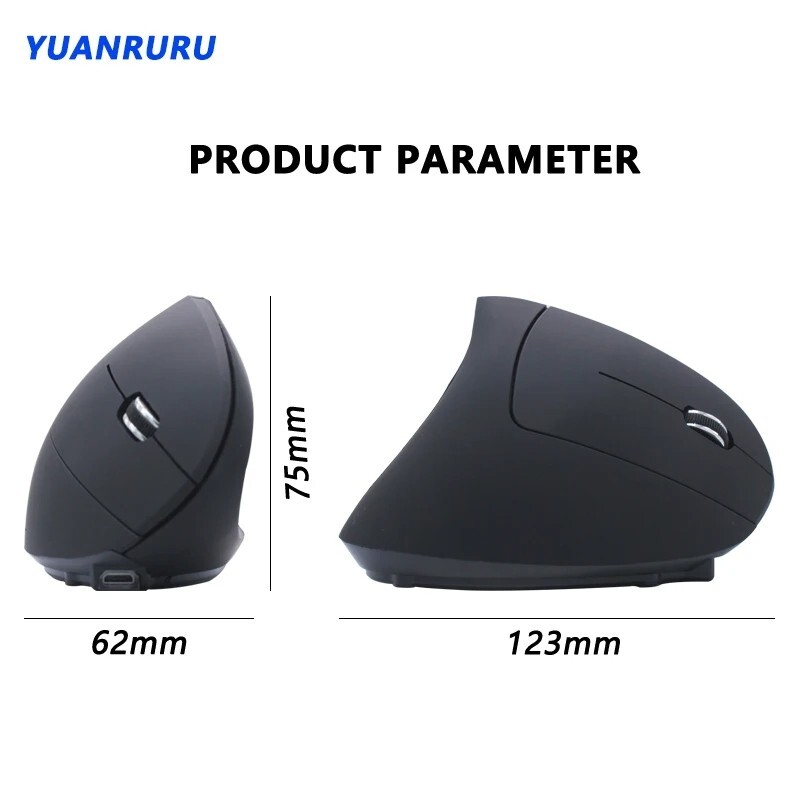 Wireless Ergonomic Optical Mouse Battery Bluetooth 800/1200/1600DPI
