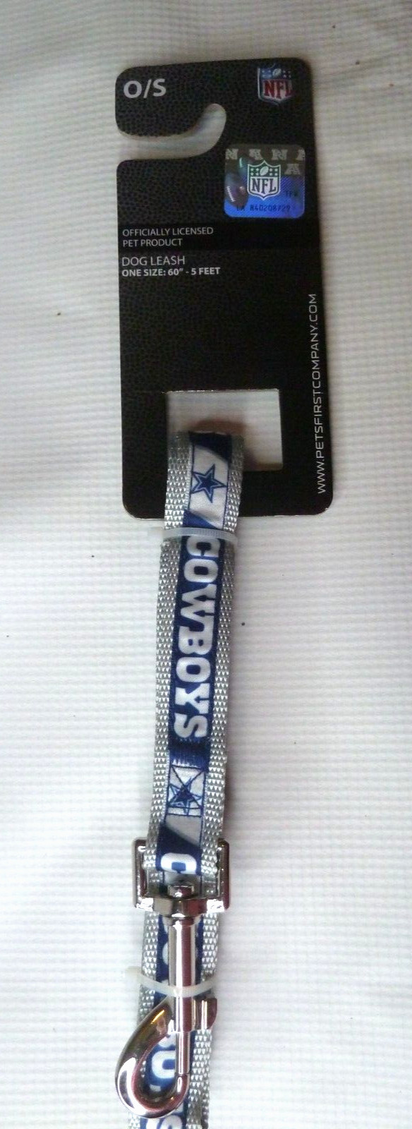 NEW DALLAS COWBOYS NFL LICENSED DOG LEASH 1" WIDE x 5 FOOT IN LENGTH