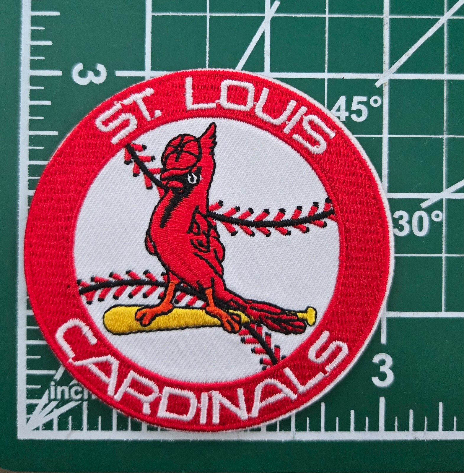 St. Louis Cardinals Baseball 3" Hat Size Iron On Embroidered Patch Free Tracking