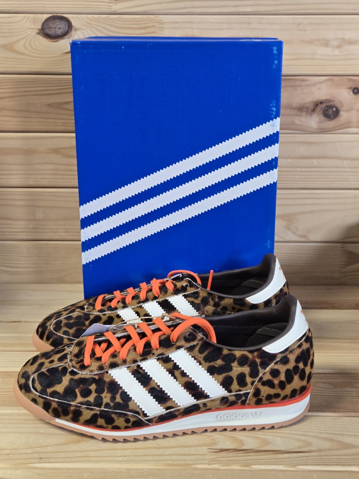 Adidas SL 72 OG Leopard Print Dark Brown JI0189 US Woman's Size 6.5
