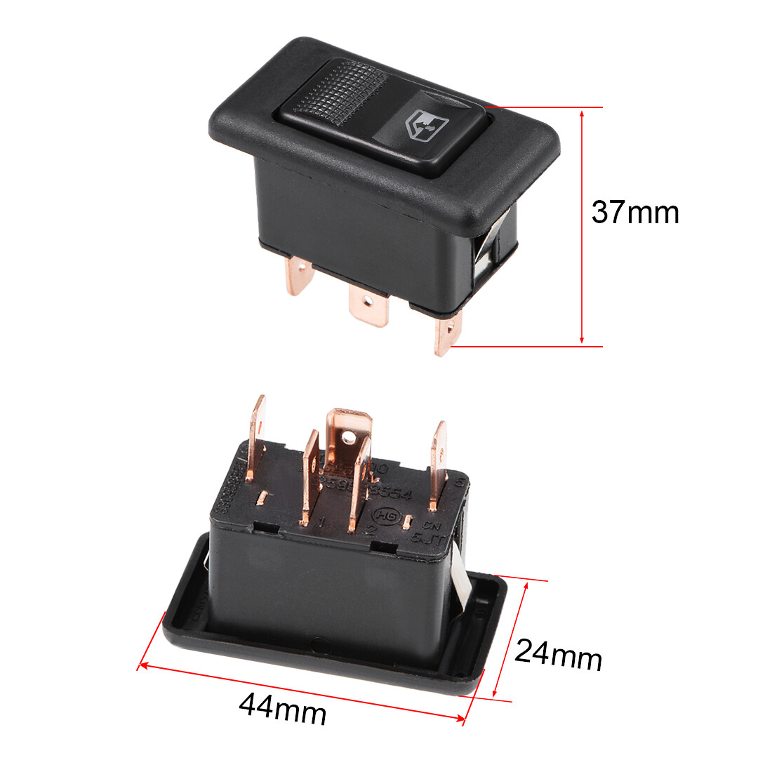 Universal 5 Pins Car Window Switch Car Control Master Rocker Switch DC 12V