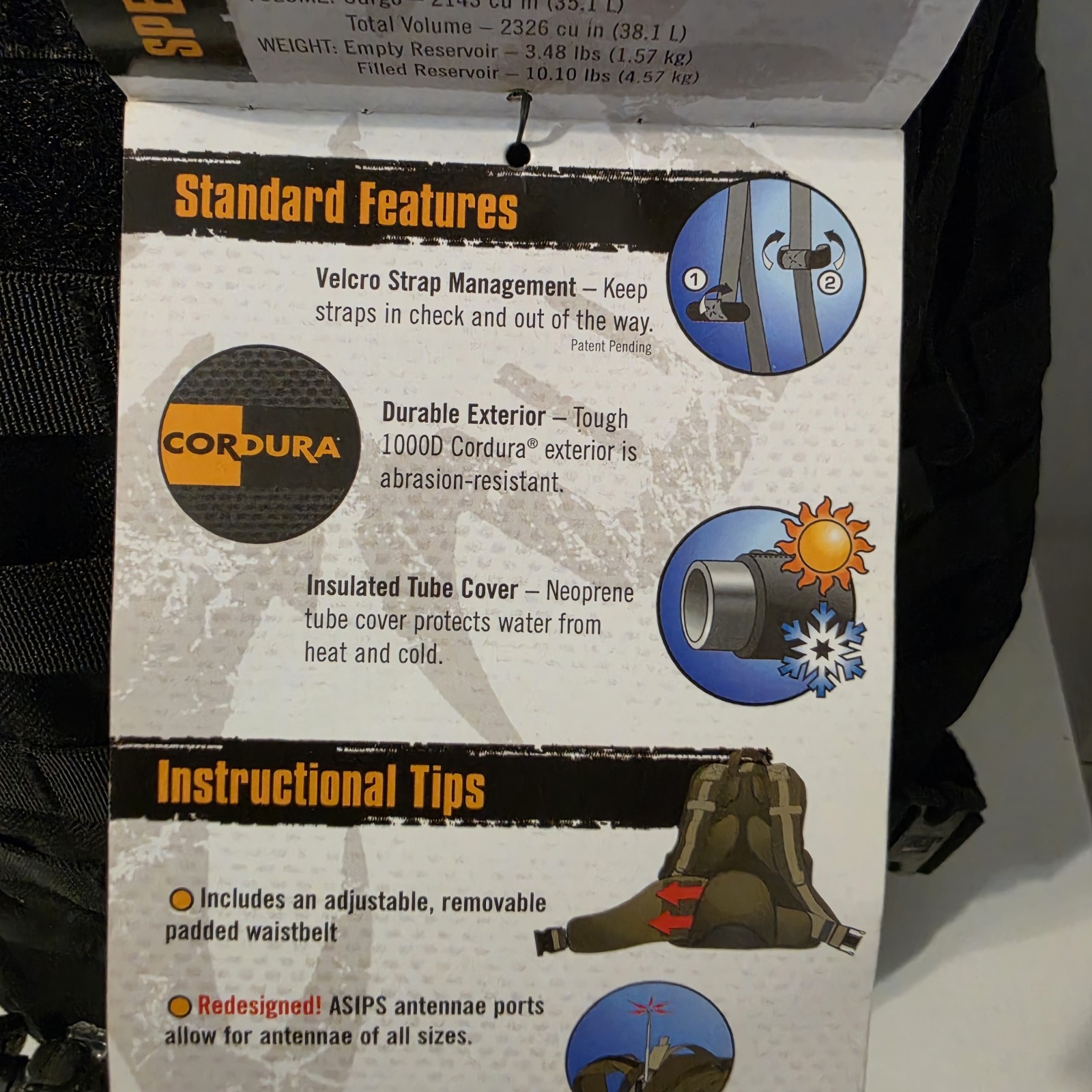 CamelBak MotherLode Hydration Pack Black MOLLE Tactical Backpack 3L New