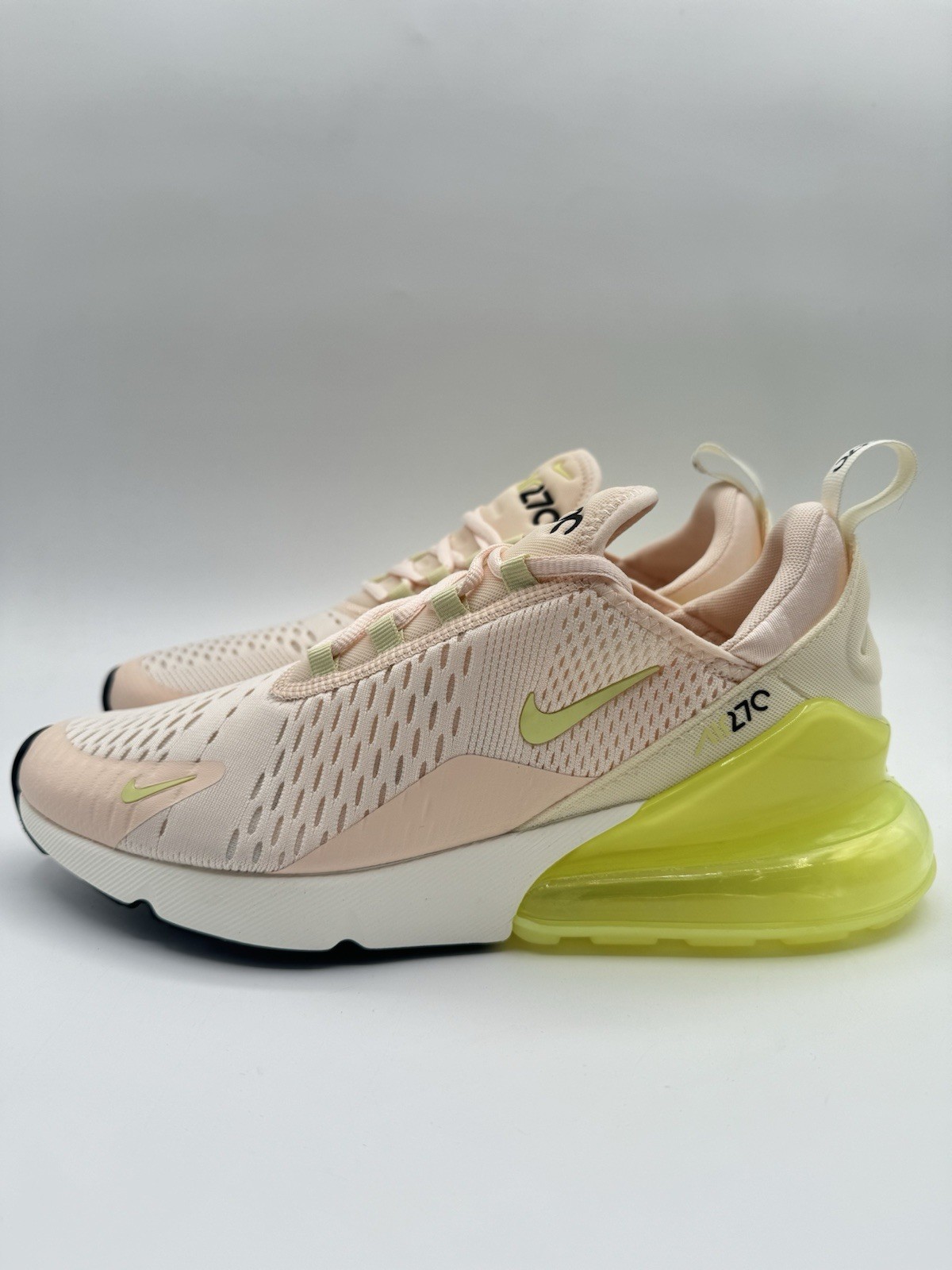 Nike Women’s Air Max 270 Running Size 10 Yellow White |AH6789-802|