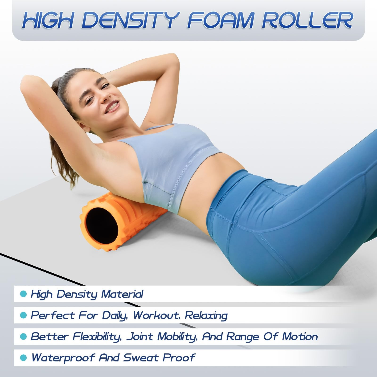 Krightlink Foam Roller High Density Foam Roller Set for Deep Tissue Muscle Massa