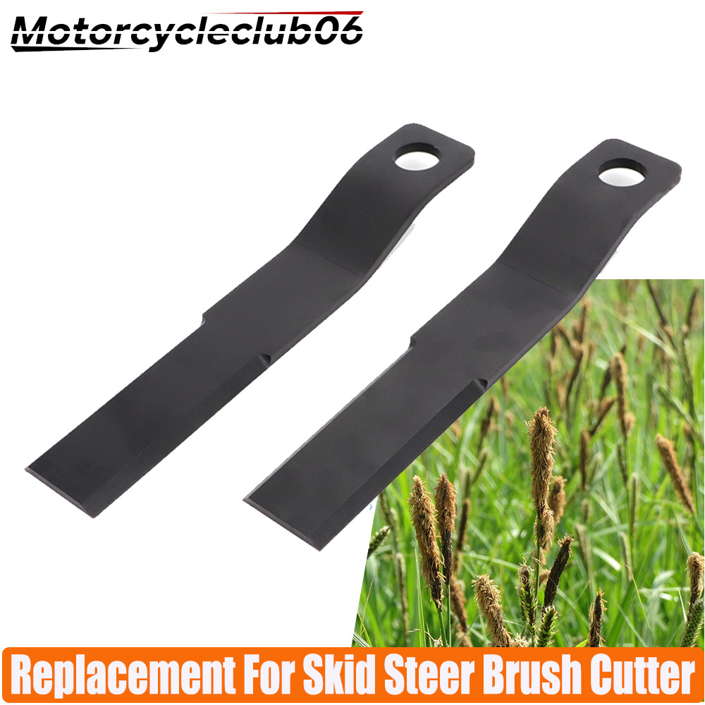 2pcs Skid Steer Brush Cutter Cutting Blades, For Use with AGT-RC72/EXRC54 Steel