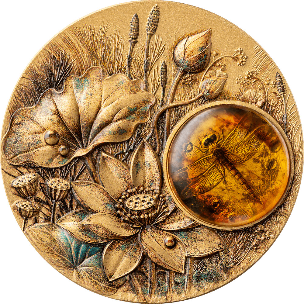 2026 DRAGONFLY; 2 Ounce Antiqued Silver Coin