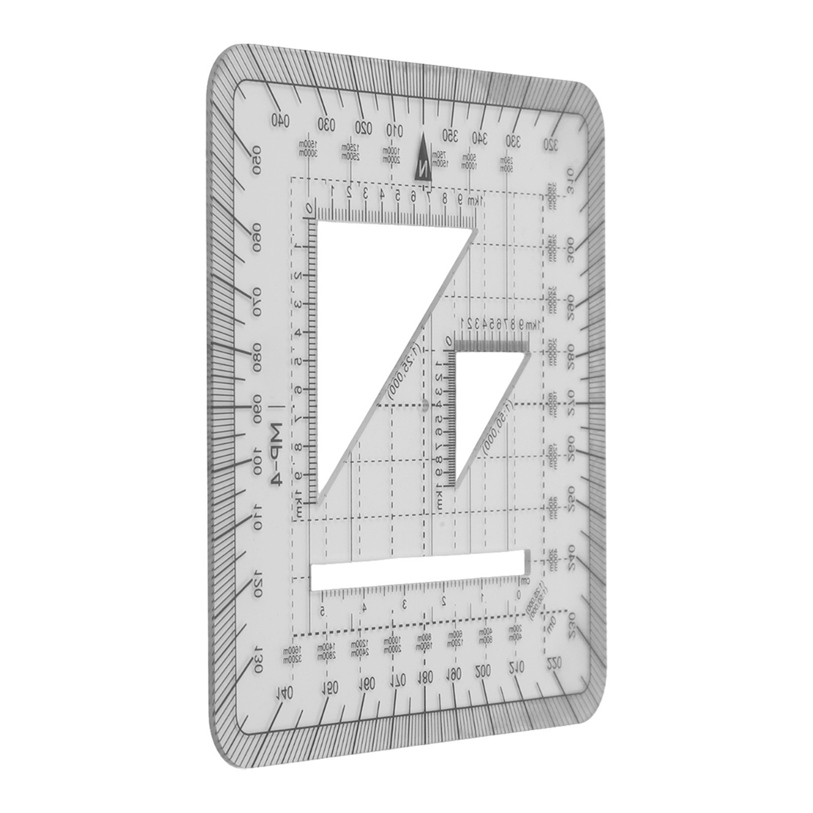 10 x 10cm Grid Protractor for Efficient Map Navigation and Measurement