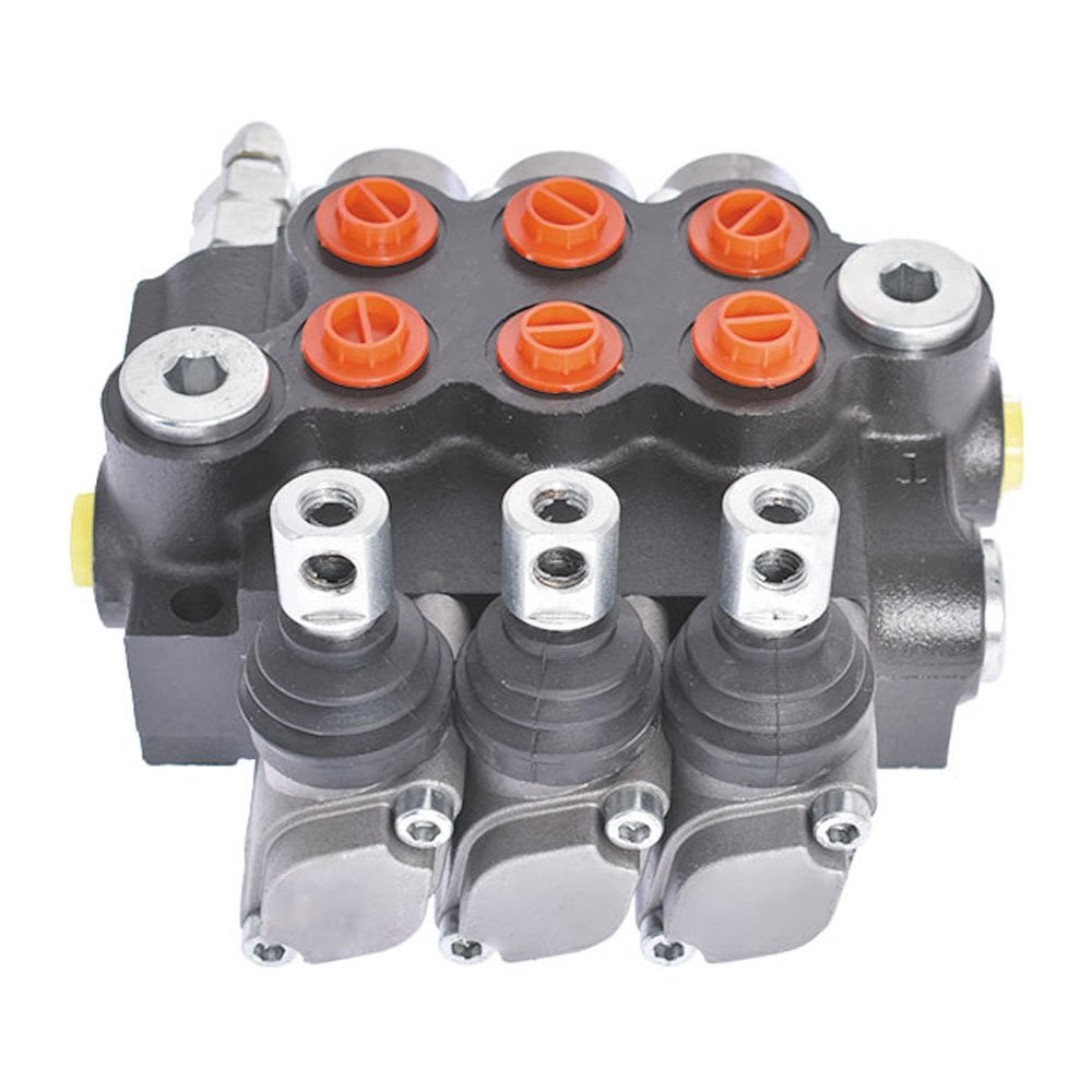 Hydraulic Directional Control 3 Spool Valve 11GPM Double Acting Adjustable US