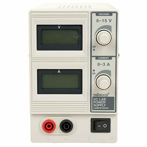 Velleman LABPS1503U 0-15VDC 0-3A Max w Dual LCD Display Adjustable Lab DC Power