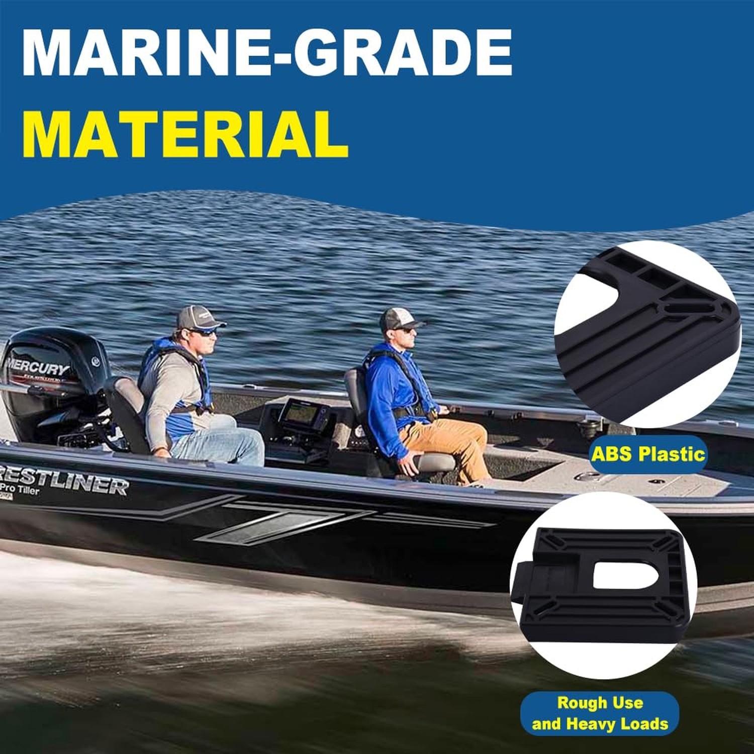7" x 7" Quick Release Removable Boat Seat Bracket Mount