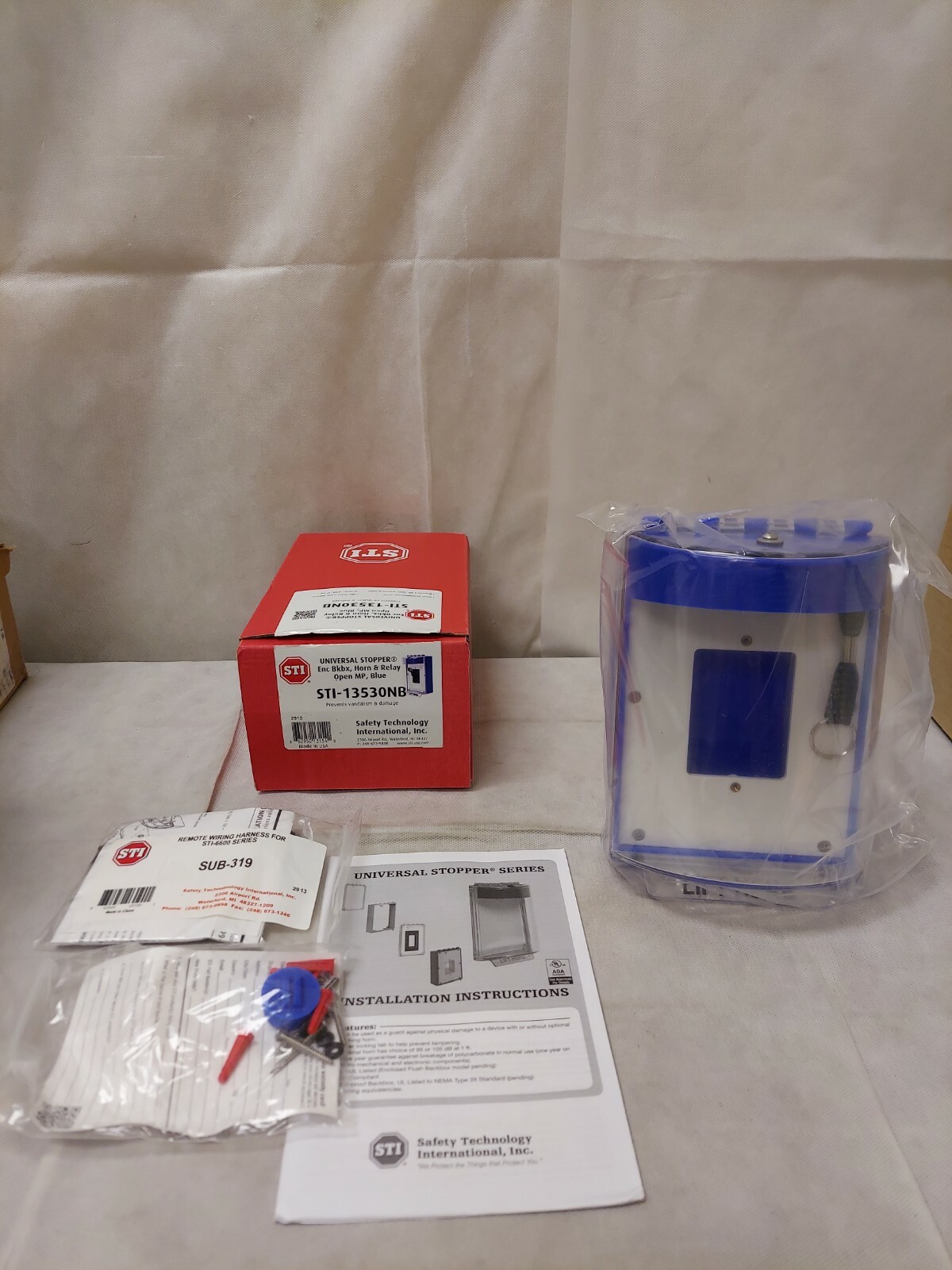 STI Safety Technology Inc - Universal Stopper w/ Horn & Relay - Blue STI-13530NB