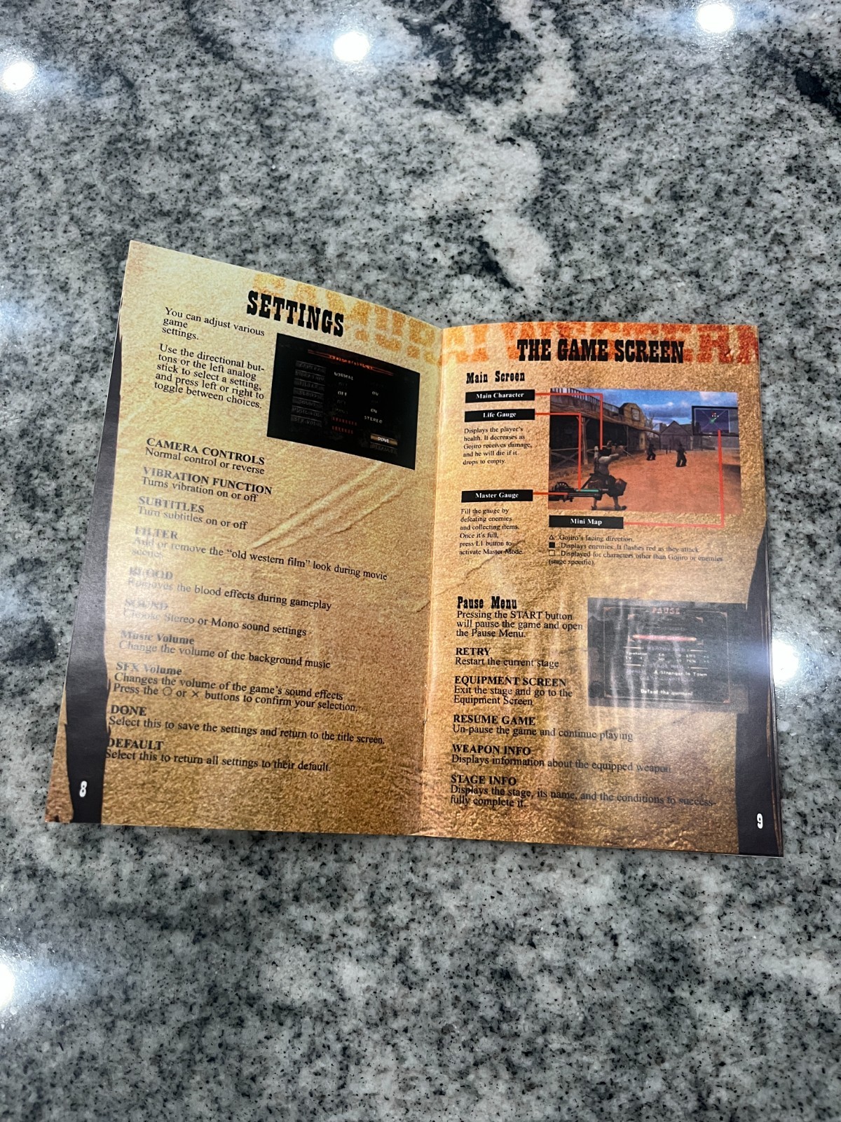 Replacement Manual for - Samurai Western - Sony PS2 Instruction Booklet