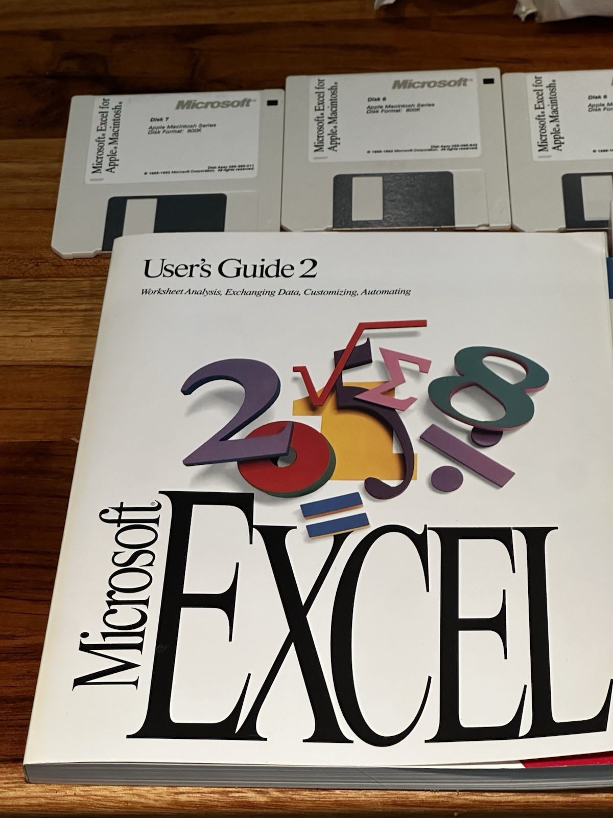 Vintage 1992 Microsoft Excel for Apple Macintosh 4.0 (7-Disk) & Guides Manual