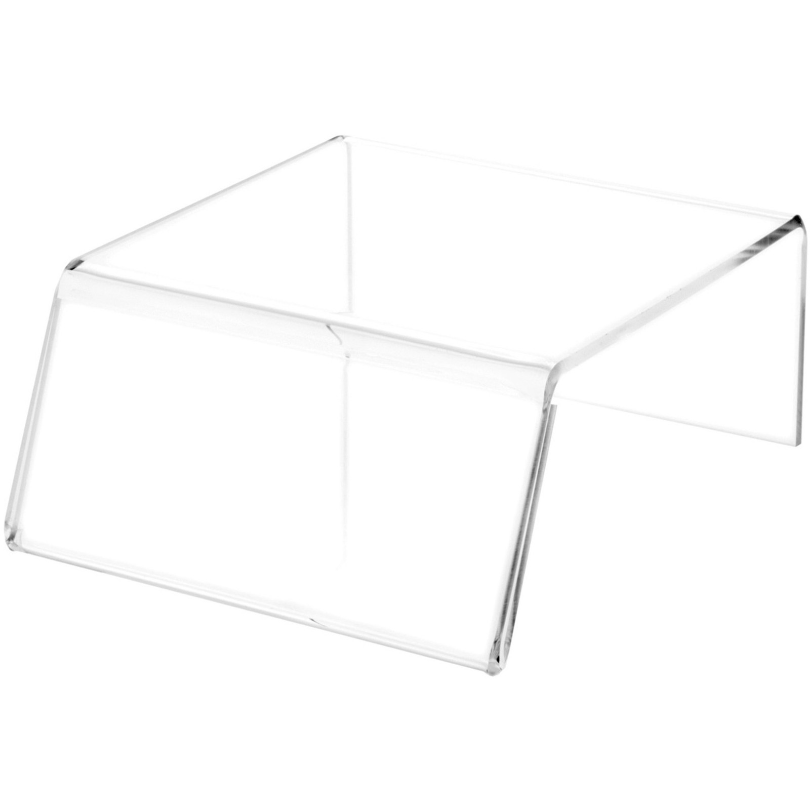 Plymor Clear Acrylic Sign-Holder Riser, 3.25"H x 6.5"W x 8.25"D (3" x 6.5" Sign)