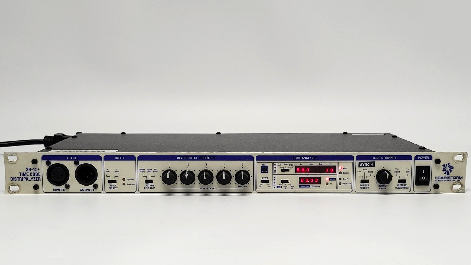 Brainstorm SR-15+ Time Code Distripalyzer (Analyzer/Distributor/Reshaper/Strip)