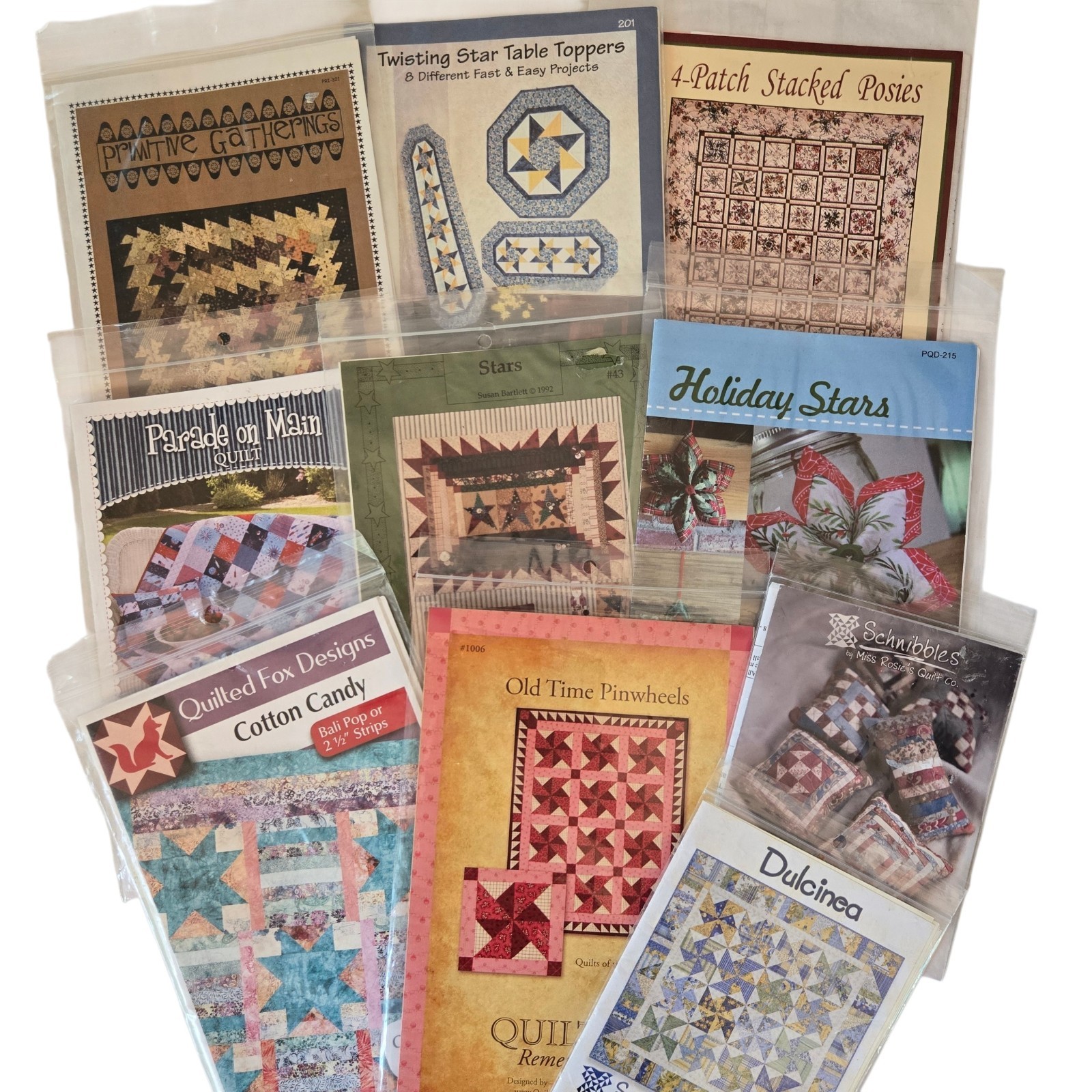 Quilting Sewing Patterns Table Toppers Wall Hangings Quilts Lot of 10