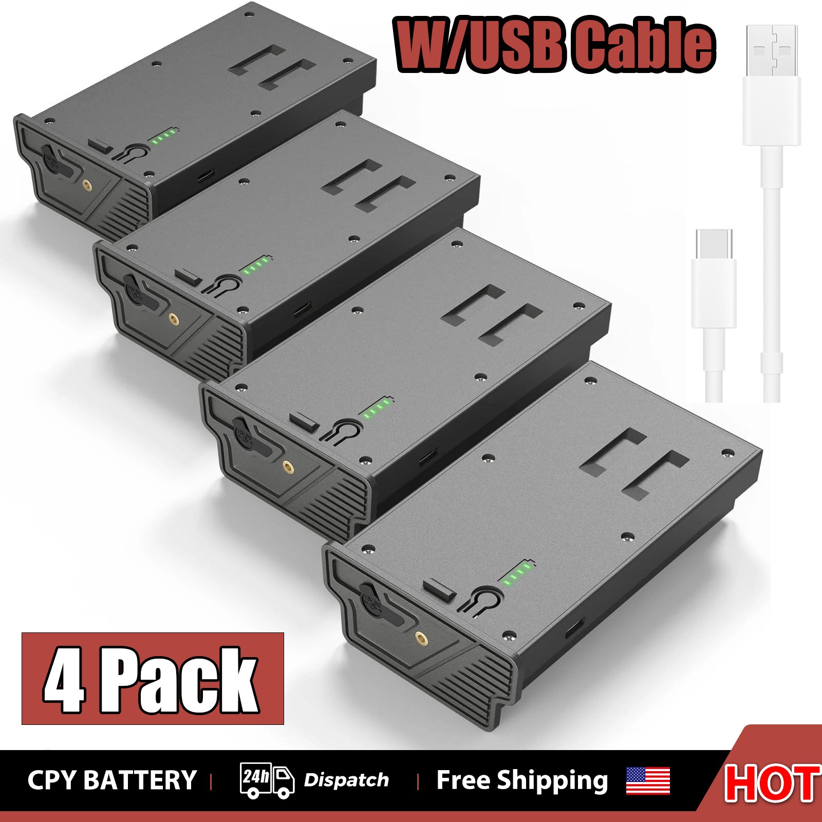 4x Rechargeable Battery for Reveal Hunting Trail Camera X Gen 3.0, 2.0, Pro 3.0