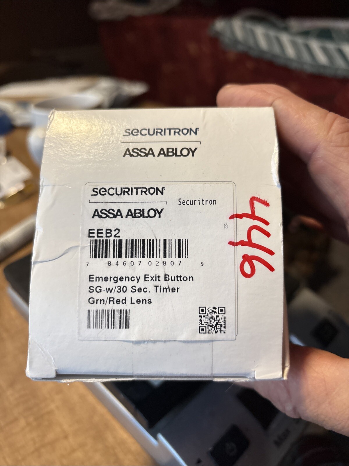 Securitron Assa Abloy EEB2 Emergency Exit Button w/30-Sec Timer SG and lense