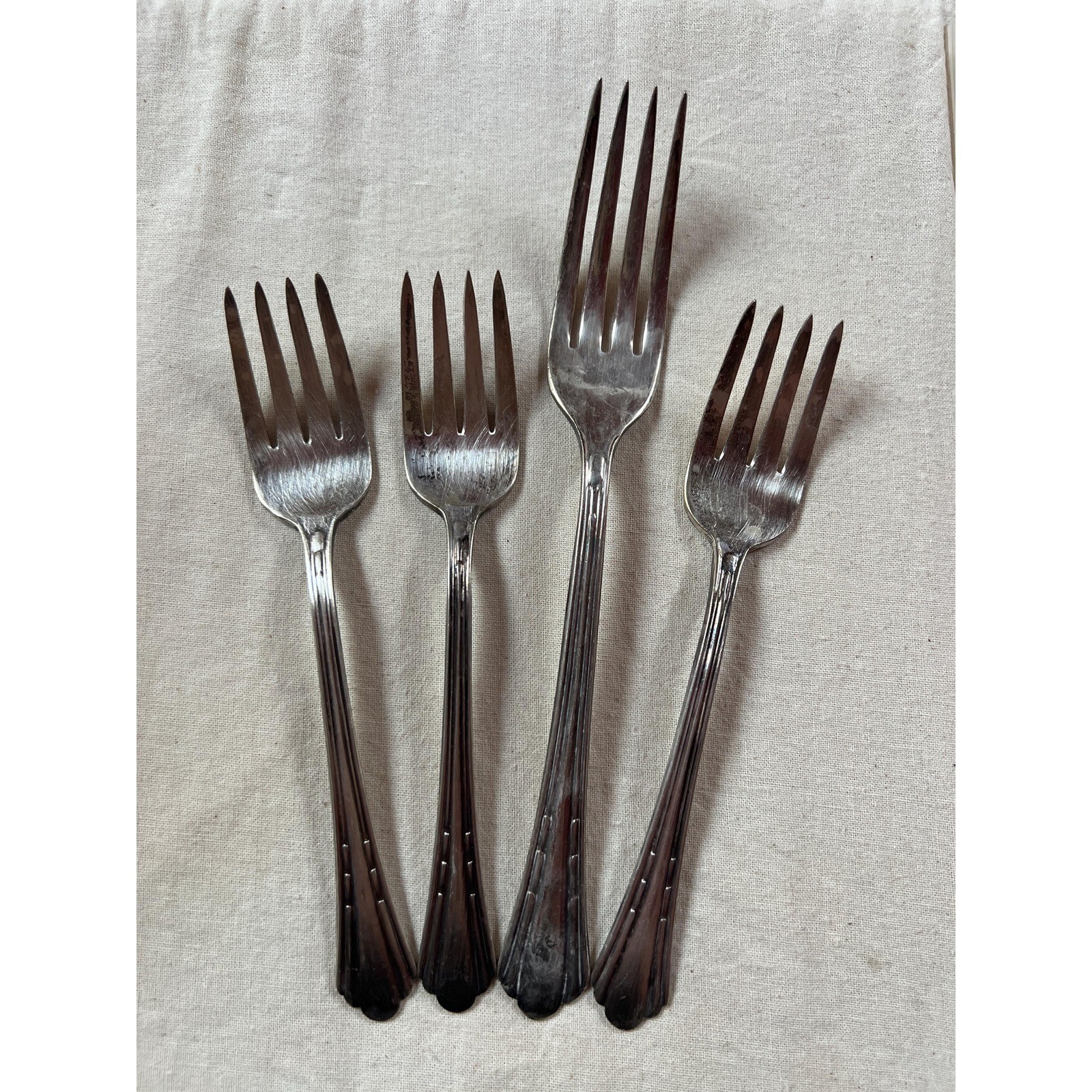Racebrook Forks * Silver Plated * 1937 Lynbrook Pattern Set of 4