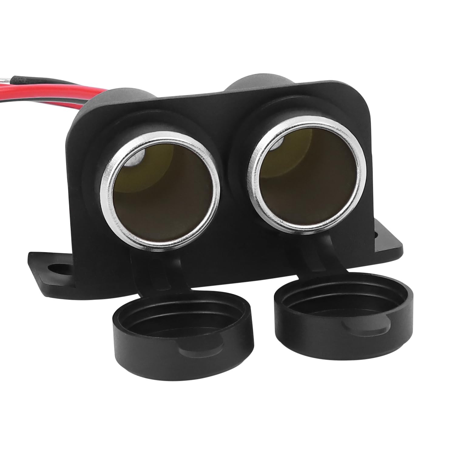 DC 12V Cigarette Lighter Socket with Blade Fuse 15A, 2 Socket Cigarette Lighter