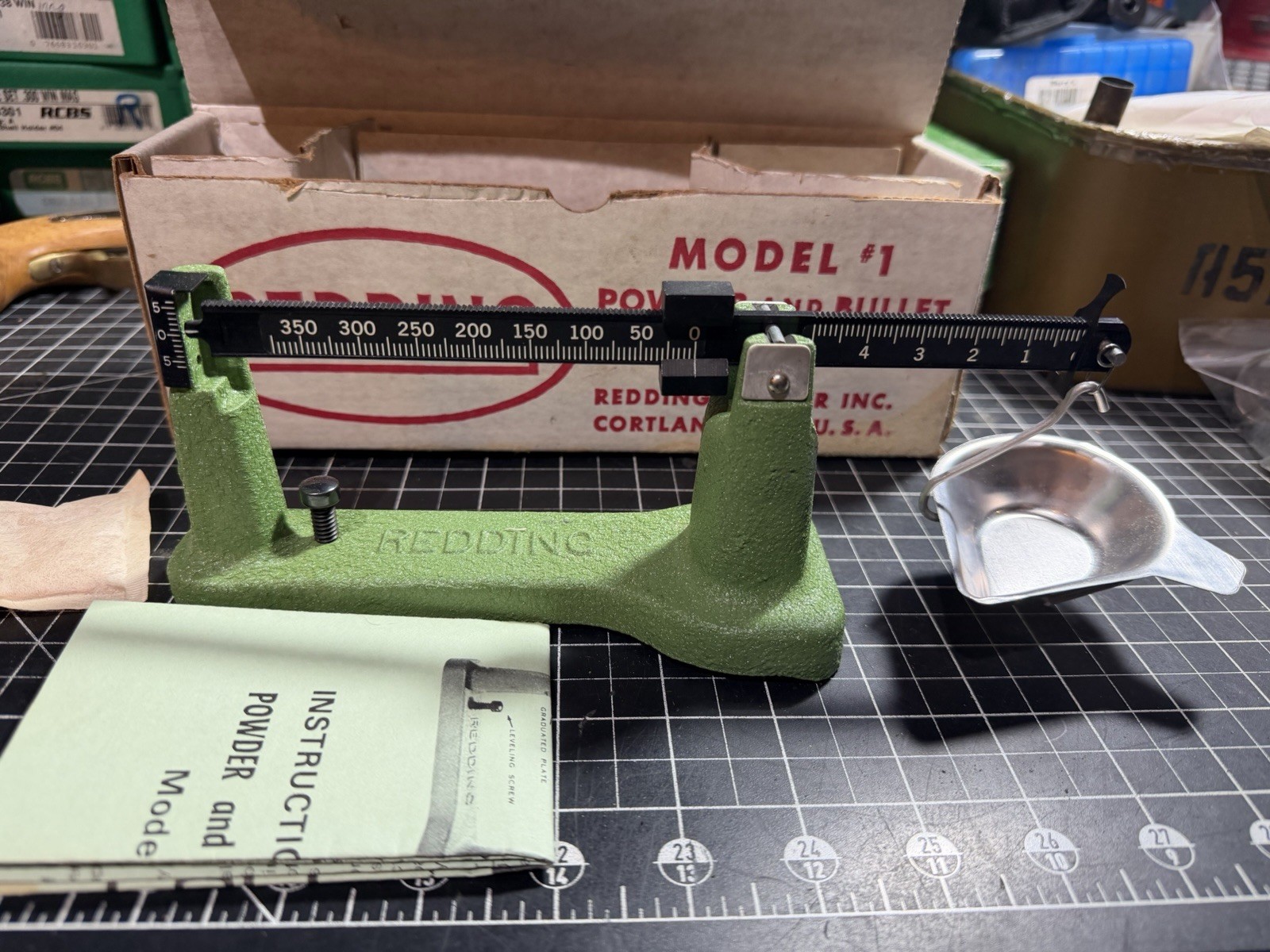 Vintage Redding Model #1 Powder and Bullet Scale Made in USA New old stock