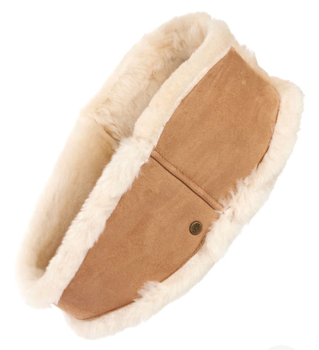 UGG GENUINE SHEARLING REVERSIBLE HEADBAND IN CHESTNUT L/XL