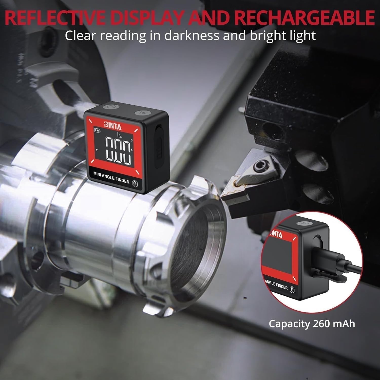 High-Precision Waterproof Angle Measuring Tool - Ideal for DIY & Construction