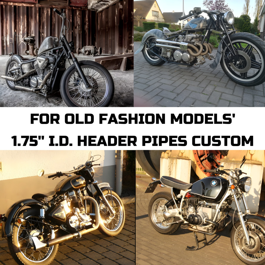 Fishtail Tail Pipe Tip for 1.75'' O.D. Header Pipes or Drag Pipes, 1 PC
