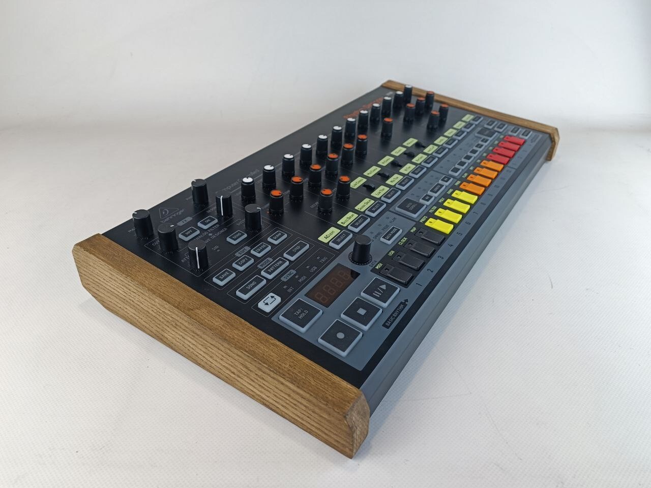 Behringer RD8 RD9 MK2 Real Oak Wood Stand Side Wooden Drum machine Panel