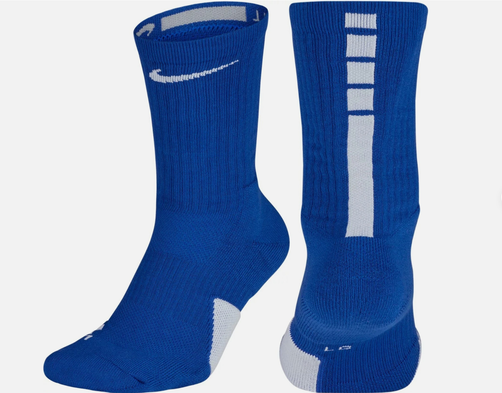 NEW  NIKE Elite Basketball Crew Socks Dri-Fit - Royal/White -  L  -  XL