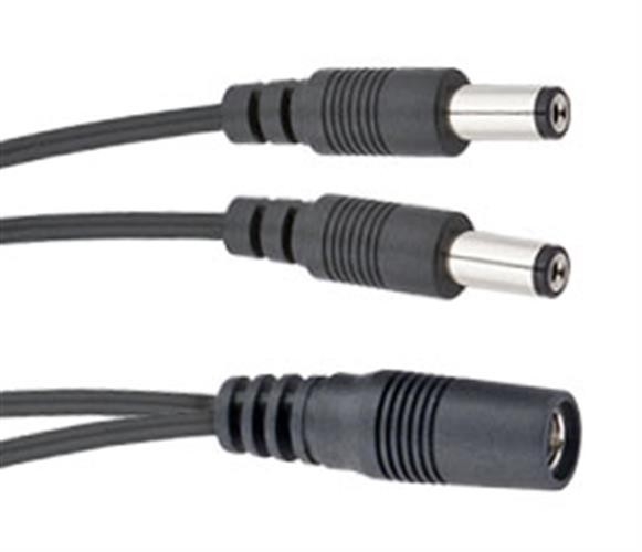 VooDoo Lab PPAY 4" Voltage Doubler Adapter, Two 2.1mm Straight Barrels to 2.1mm