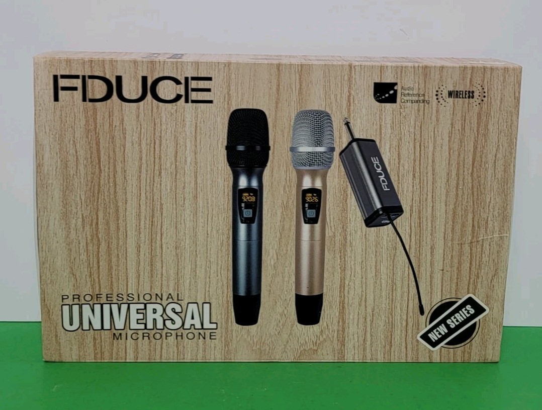 FDUCE UHF Wireless Professional Universal Microphone Duel Handheld System.