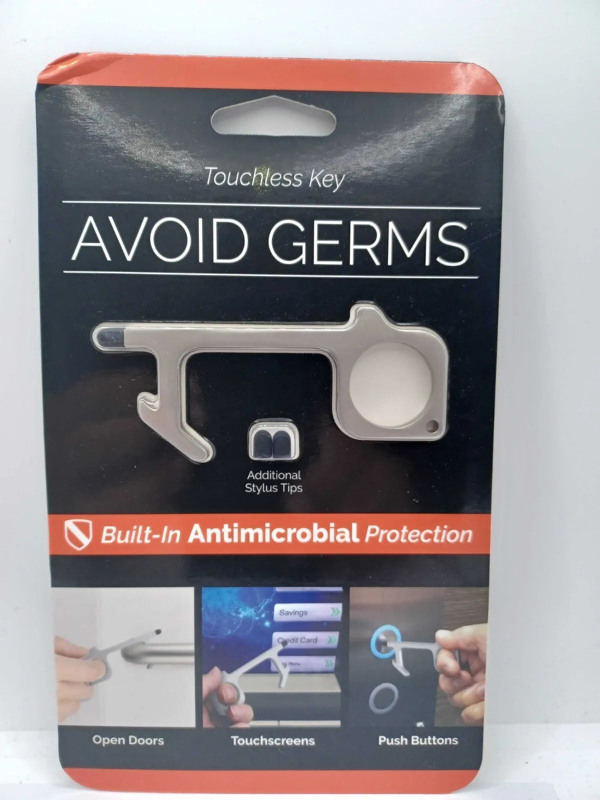 FELLOWES Touchless Key And Stylus Antimicrobial Door Opener - SILVER