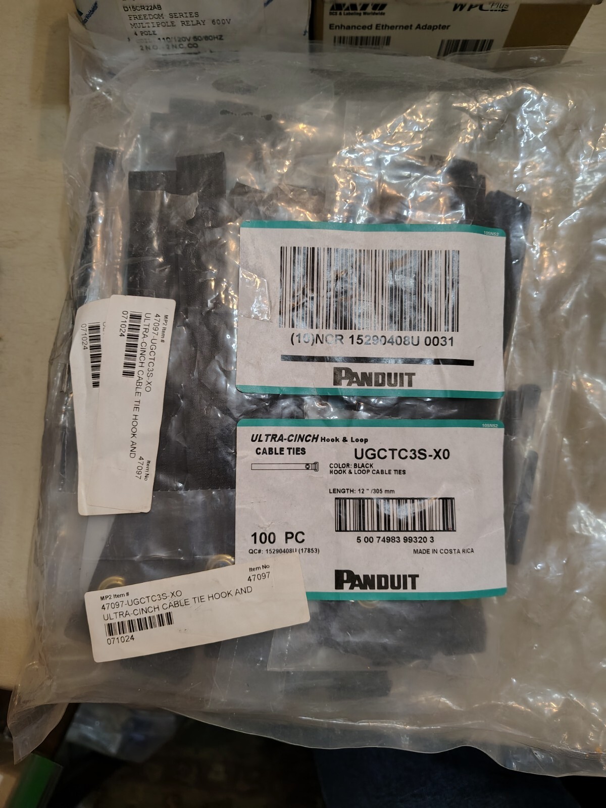 LOT OF 10 PACKS Panduit UGCTC3S-X0 (10 TIES PER PACK) - NIB