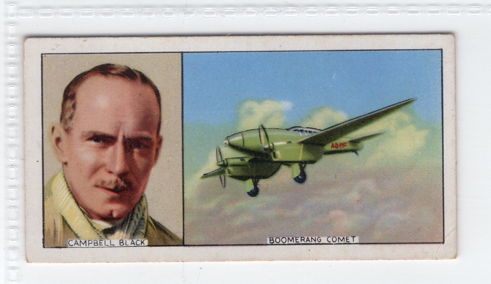 Carreras Famous airmen and Women #48 Campbell Black. Boomerang Comet